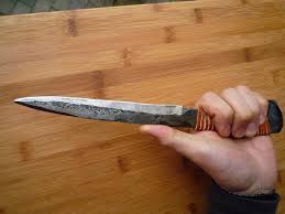 They make them on order from $300 for a small high carbon knife to $1150 for a 11.5in damascus. Forged Railroad Spike Letter Opener Knife This Knife Was H Flickr