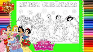 Size this image is 67354 bytes and the resolution 512 x 384 px. Coloring All Disney Princesses Christmas Holiday Coloring Pages For Kids Youtube