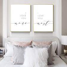 Love and hand in hand wall art canvas print poster black and white sketch art line drawing decor for living room bedroom (set of 3 unframed, 12x16 inches). I Love You More I Love You Most Bedroom Wall Decor Romantic Quote Print Above Bed Couples Quotes Poster Art Canvas Painting Painting Calligraphy Aliexpress