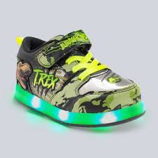 Toddler Boys Jurassic World Dinosaur Lighted Up Athletic Sneakers Green Target