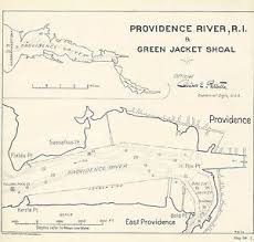 Details About 1903 Providence River Rhode Island Chart Green Jacket Shoal Captain Gillette
