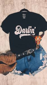 Midnight Darlin Tee Cactus Rose Boutique Llc Country Style Outfits Cute Country Outfits Rodeo Outfits