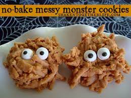 No Bake Halloween Cookies Messy Monsters Total Prep And Cook Time Only 10 Minutes Easy Hallowee Monster Cookies Bake Sale Recipes Halloween Cookie Recipes