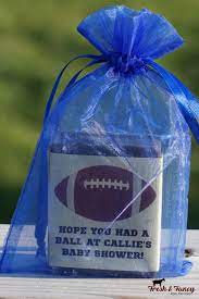 Favors For A Football Theme Baby Shower Sports Baby Shower Theme Idea Babyshowerideas Foot Sports Baby Shower Sports Baby Shower Theme Football Baby Shower