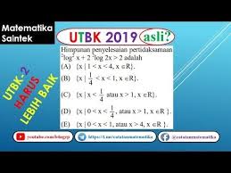 Soal Asli Utbk 2019 Matematika Saintek Pertidaksamaan Logaritma Youtube Matematika Asli