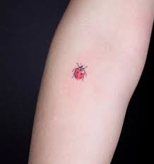 Concerning its color, which is red and black, it has many good meanings that attract all tattoo lovers, especially. Tiny Red Ladybug Tattoo Lady Bug Tattoo Bug Tattoo Delicate Tattoo