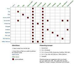 28 paradigmatic fruit tree pollinators chart