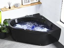 Twist the jet counterclockwise to release the damaged jet from the jet housing. Whirlpool Bath Tub Malta Black 12 Massage Jets Led Lightening Corner Pool Spa For Your Bathroom Supply24