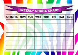 Chore Chart Rainbow Zebra