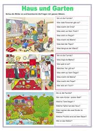 Bildbeschreibung Haus Und Garten Franzosisches Klassenzimmer Franzosisch Unterrichten Und Franzosisch Lernen