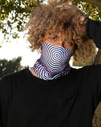 Optical Illusion Trippy Seamless Mask Bandana- INTO THE AM