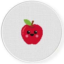 Here are all of our free patterns in one place! Kawaii Apple Cross Stitch Pattern Daily Cross Stitch