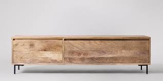 Douglas Tv Stand Industrial Style In Mango Wood Mango Wood Wood Industrial Style