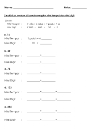 Nilai tempat, nilai digit dan digit topik : Nombor Bulat 11 Hingga 50 Worksheet