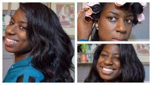 Just about every black woman can tell you that she loves the look of her roller set styles but dreads the drying process! Natural Hair Flawless Waves With Hot Rollers On 3c 4a Hair Youtube