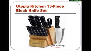 utopia kitchen 13 piece block knife set