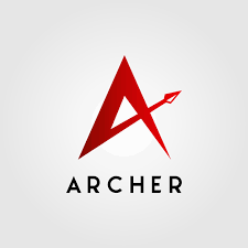 Letter A Letter A Archer Arrow Head Logo Design Vector Illustration Hard Work Up Office Abstract Background Beat Curve Disp Desain Logo Desain