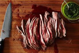 Find images of steak dinner. How To Make Quick Flank Steak With Green Sauce