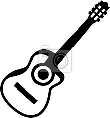 Cut out the shape and use it for coloring, crafts, stencils, and more. Acoustic Guitar Outline Wandposter Poster Akustische Gitarre Piktogramm Akustischen Myloview De