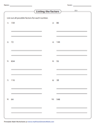 Some of the worksheets for this concept are math 1a calculus work, introduction to differential equations date period, 11 limits and an. Factors Worksheets