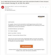 Die üblichen anzeichen sind vorhanden. Vorsicht Amazon Phishing E Mail Bericht Amazon Anti Spam Info