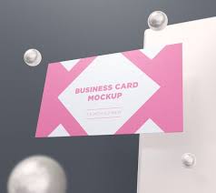 Business Card Mockup With Flying Ball Business Card Mock Up Business Cards Mockup