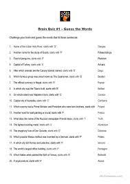 The 1960s produced many of the best tv sitcoms ever, and among the decade's frontrunners is the beverly hillbillies. Brain Quiz 1 Guess The Words English Esl Worksheets Brain Quiz General Knowledge Quiz Questions Guess The Word