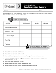 Worksheet For Pulse Activity Google Search In 2020 Cardiovascular System Physical Education Activities