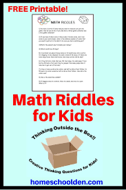 Math Riddles For Kids Math Riddles Free Math Math Riddles Brain Teasers