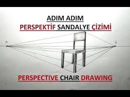 Perspektif Sandalye Cizimi Cift Nokta Perspektif Sandalye Cizimi Youtube Perspektif Cizim Drawing