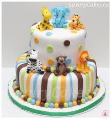 Animal Themed Baby Shower Cake Animal Baby Shower Cake Baby Shower Cakes Shower Cakes