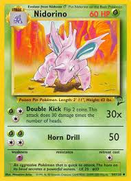 The horn is rotated like a drill to ram. Nidorino Bs2 54 Base Set 2 54 Card Tcg One