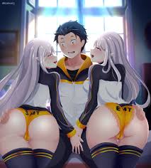 Rule34 - If it exists, there is porn of it  emilia (re:zero), natsuki  subaru  5578204