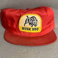 Vintage Bush Hog Patch Snapback Deere Trucker Hat K Products Brand Made In Usa Ebay Trucker Hat Hats Snapback