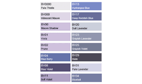 Copic Bv Blue Violet Color Chart Wakuwakumono