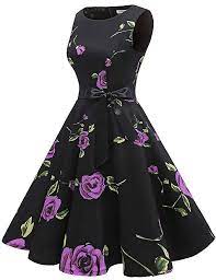 gardenwed damen 1950er vintage cocktailkleid rockabilly retro schwingen kleid faltenrock amazon bekleidu cocktailkleid modestil geschwungenes kleid