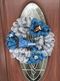 Made To Order Detroit Lions Wreath Lions Decor Nfl Wreath Etsy Wreath Decor Sports Wreaths Wreaths