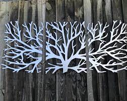 Metal Wall Art Decor 3d Sculpture 3 Piece Tree Brunch Modern Fireplace Decor Tree Of Life Metal Wall Art Decor Metal Tree Wall Art Wall Sculpture Art