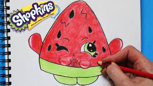 In step two you have to draw a line near in the triangle which will be in near the base of the triangle. How To Draw Shopkins Season 1 Melonie Pips Step By Step Easy Toy Caboodle Youtube