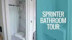 van life tour: sprinter van bathroom