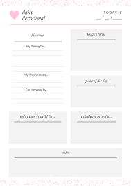 Free Personal Daily Devotional Printable Daily Devotional Devotional Journal Daily Planner Template