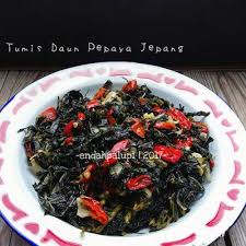 Resep Tumis Daun Pepaya Jepang Home Made By Endahpalupid Tumis Resep Masakan Indonesia Pepaya
