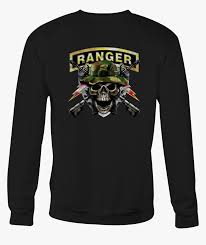 Army ranger airborne badge decals sticker bogo for car bumper window. Us Army Crewneck Sweatshirt Ranger Skull Rifles Shirt Skull Military Ranger Hd Png Download Kindpng