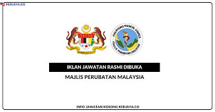 Tawaran adalah dipelawa daripada warganegara malaysia yang berkelayakan untuk memohon bagi mengisi jawatan kosong sebagaimana berikut: Jawatan Kosong Terkini Majlis Perubatan Malaysia Pegawai Tadbir Pegawai Undang Undang Kerja Kosong Kerajaan Swasta