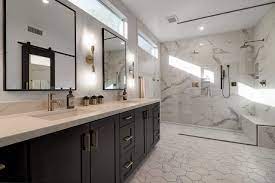 Although it would seem like such an option would cause water to spill everywhere, you are still given a partition in front of where the water arrives to reduce splashing throughout the bathroom. 18 Doorless Shower Ideas Bathrooms With Doorless Showers Decor Snob