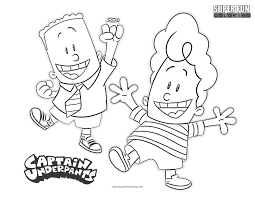 Free coloring pages of kids heroes. Harold And George Coloring Page Super Fun Coloring