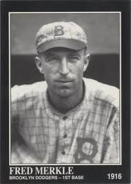 1977 Dover Reprint T-206 Fred Merkle New York Giants (PWE)