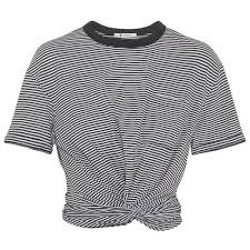 Black And White Striped Shirt Crop Top Pin On Polyvore