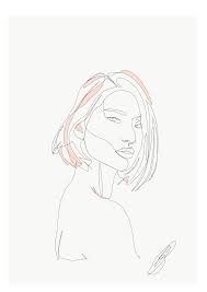Emma Ryan Single Line Drawing Female Face Portrait Line Drawing Face Line Drawing Drawings