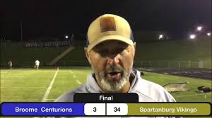 Broome Centurions vs Spartanburg Viking Post Game Report